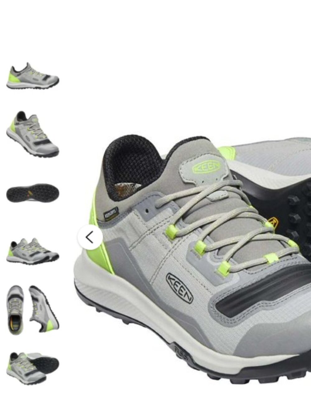 Keen Women's Tempo Flex Hiking Shoes Size 8.5, Drizzle/Sharp Green NIB